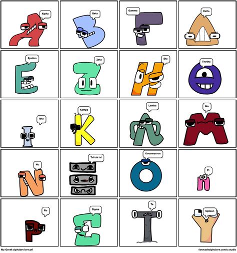 Greek Alphabet Lore Comic Studio 